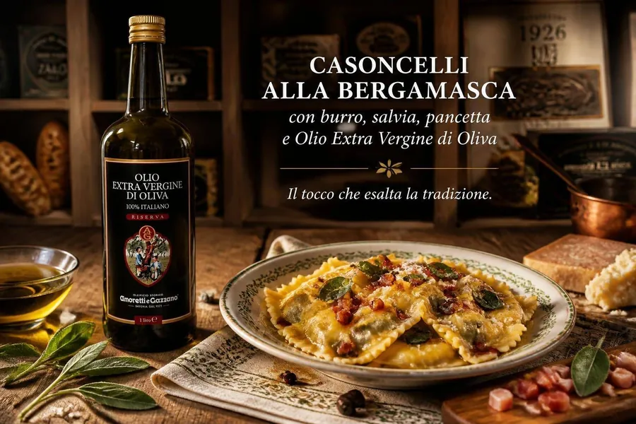 Casoncelli alla bergamasca con burro, salvia e pancetta
