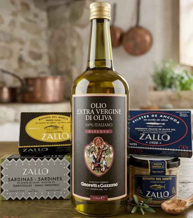 Selezione di olio extravergine Fanzaga – bottiglie di olio extravergine d'oliva italiano e taggiasco selezionate per la Valcamonica